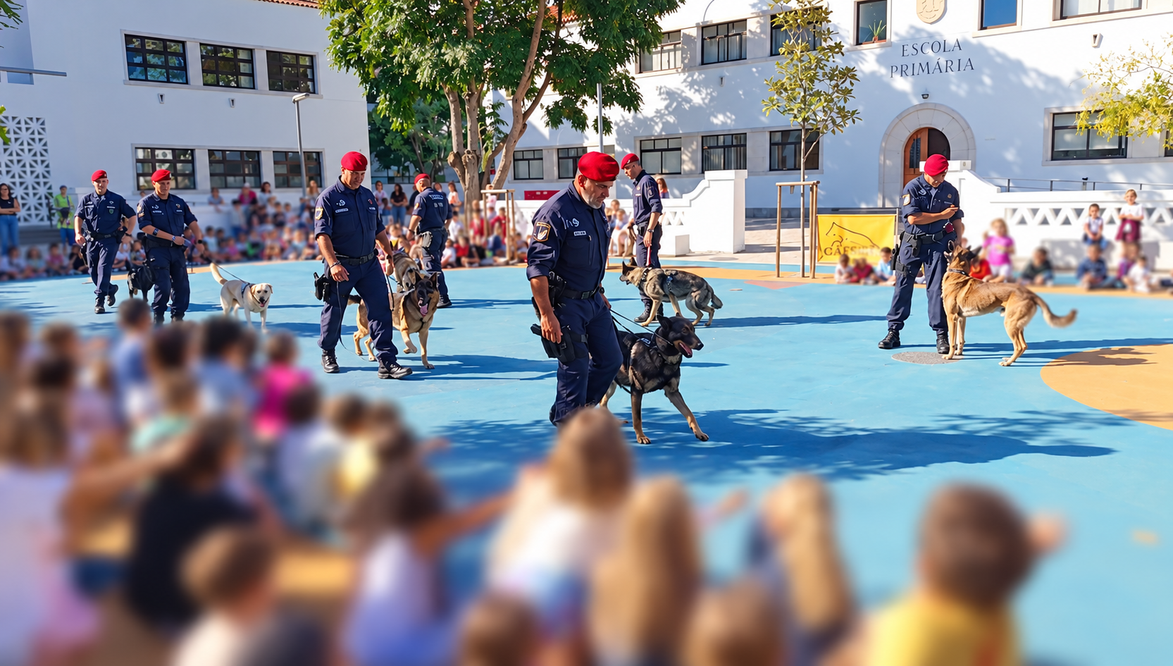 Demonstração Canina na Escola Primária